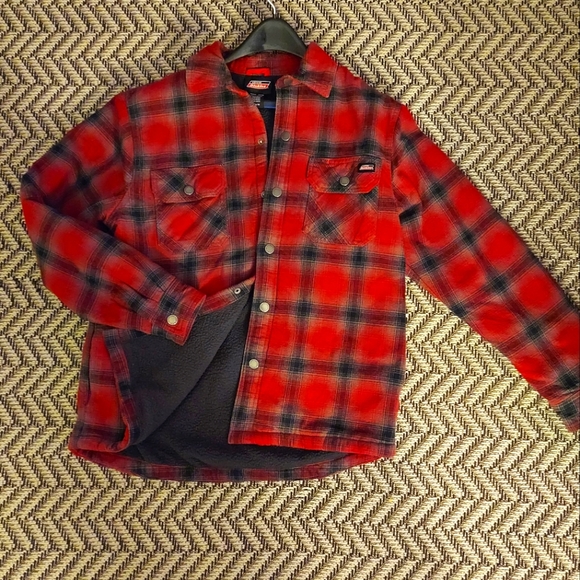 Dickies Insulated Jacket/Shacket w/pockets Men's Medium Red Plaid - Picture 1 of 4